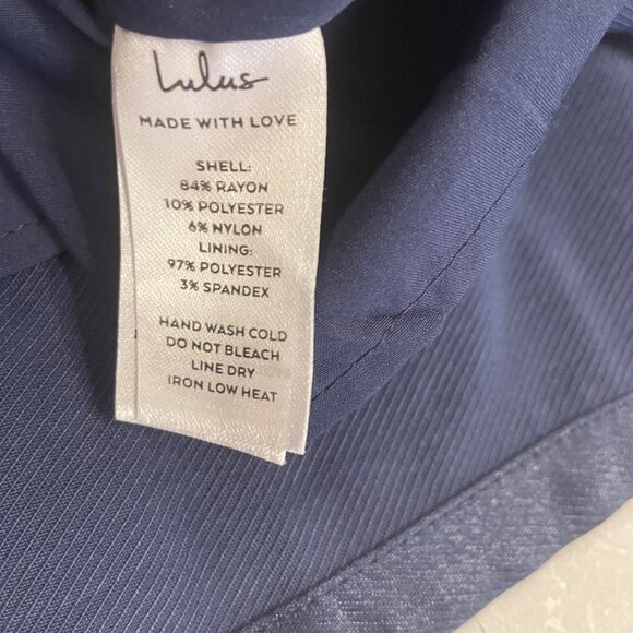 Lulus Womens Sleeveless Sheath Dress Ladder Bow Back Navy Size Small New - Picture 10 of 10